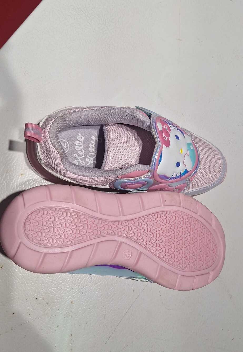 Toddler Hello Kitty Sneakers - Light Up Size 12T.
